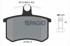 Sada brzdových destiček, kotoučová brzda PAGID T5056N