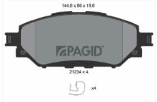 Sada brzdových destiček, kotoučová brzda PAGID T2663N