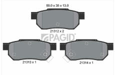 Sada brzdových destiček, kotoučová brzda PAGID T0034N