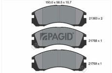 Sada brzdových destiček, kotoučová brzda PAGID T3025N