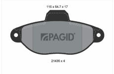 Sada brzdových destiček, kotoučová brzda PAGID T9031N