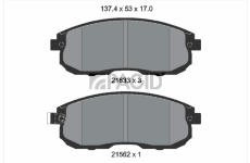 Sada brzdových destiček, kotoučová brzda PAGID T2034N