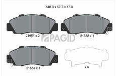 Sada brzdových destiček, kotoučová brzda PAGID T3016N