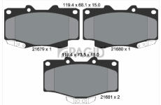 Sada brzdových destiček, kotoučová brzda PAGID T1981N