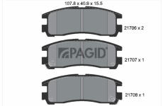 Sada brzdových destiček, kotoučová brzda PAGID T3031N