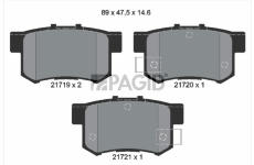 Sada brzdových destiček, kotoučová brzda PAGID T3017N