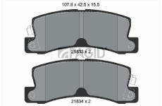 Sada brzdových destiček, kotoučová brzda PAGID T0393N