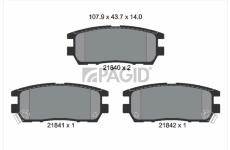 Sada brzdových destiček, kotoučová brzda PAGID T3019N