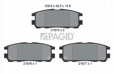 Sada brzdových destiček, kotoučová brzda PAGID T3034N