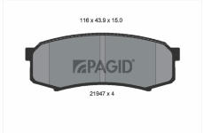 Sada brzdových destiček, kotoučová brzda PAGID T3064N