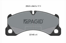 Sada brzdových destiček, kotoučová brzda PAGID T2884N