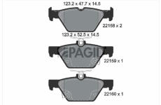Sada brzdových destiček, kotoučová brzda PAGID T2492N