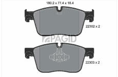 Sada brzdových destiček, kotoučová brzda PAGID T2511N