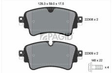 Sada brzdových destiček, kotoučová brzda PAGID T2528N