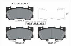 Sada brzdových destiček, kotoučová brzda PAGID T2675N