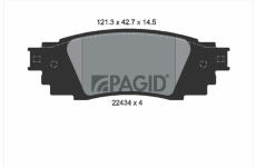 Sada brzdových destiček, kotoučová brzda PAGID T2561N