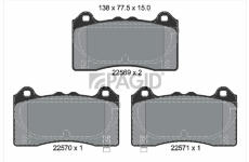 Sada brzdových destiček, kotoučová brzda PAGID T2586N