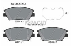 Sada brzdových destiček, kotoučová brzda PAGID T2493N