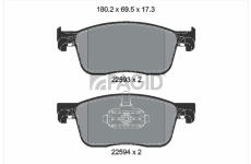 Sada brzdových destiček, kotoučová brzda PAGID T2666N