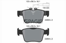 Sada brzdových destiček, kotoučová brzda PAGID T4177N