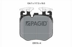 Sada brzdových destiček, kotoučová brzda PAGID T2541N