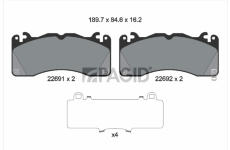Sada brzdových destiček, kotoučová brzda PAGID T4255N