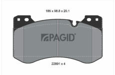 Sada brzdových destiček, kotoučová brzda PAGID T4223N