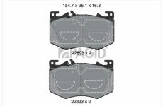 Sada brzdových destiček, kotoučová brzda PAGID T2848N