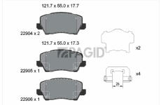 Sada brzdových destiček, kotoučová brzda PAGID T2766N