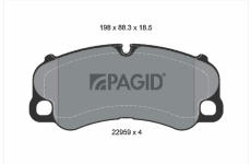 Sada brzdových destiček, kotoučová brzda PAGID T2910N