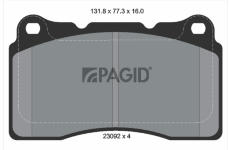 Sada brzdových destiček, kotoučová brzda PAGID T1456N