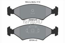 Sada brzdových destiček, kotoučová brzda PAGID T1141N