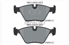 Sada brzdových destiček, kotoučová brzda PAGID T1202N