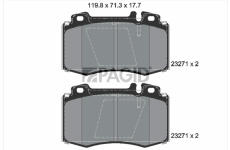 Sada brzdových destiček, kotoučová brzda PAGID T1174N