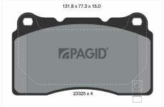 Sada brzdových destiček, kotoučová brzda PAGID T1830N