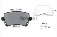 Sada brzdových destiček, kotoučová brzda PAGID T1410N