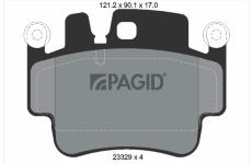 Sada brzdových destiček, kotoučová brzda PAGID T1231N