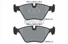 Sada brzdových destiček, kotoučová brzda PAGID T1272N