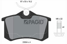 Sada brzdových destiček, kotoučová brzda PAGID T2211N