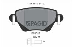 Sada brzdových destiček, kotoučová brzda PAGID T1211N
