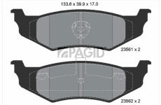 Sada brzdových destiček, kotoučová brzda PAGID T5145N