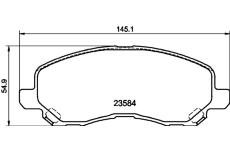 Sada brzdových destiček, kotoučová brzda PAGID T1796N