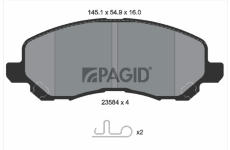 Sada brzdových destiček, kotoučová brzda PAGID T1274N