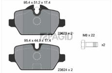 Sada brzdových destiček, kotoučová brzda PAGID T1445N