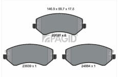 Sada brzdových destiček, kotoučová brzda PAGID T1314N