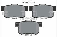 Sada brzdových destiček, kotoučová brzda PAGID T1263N