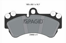 Sada brzdových destiček, kotoučová brzda PAGID T5149N