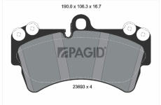 Sada brzdových destiček, kotoučová brzda PAGID T5148N