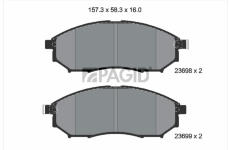Sada brzdových destiček, kotoučová brzda PAGID T1679N