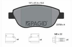 Sada brzdových destiček, kotoučová brzda PAGID T1449N